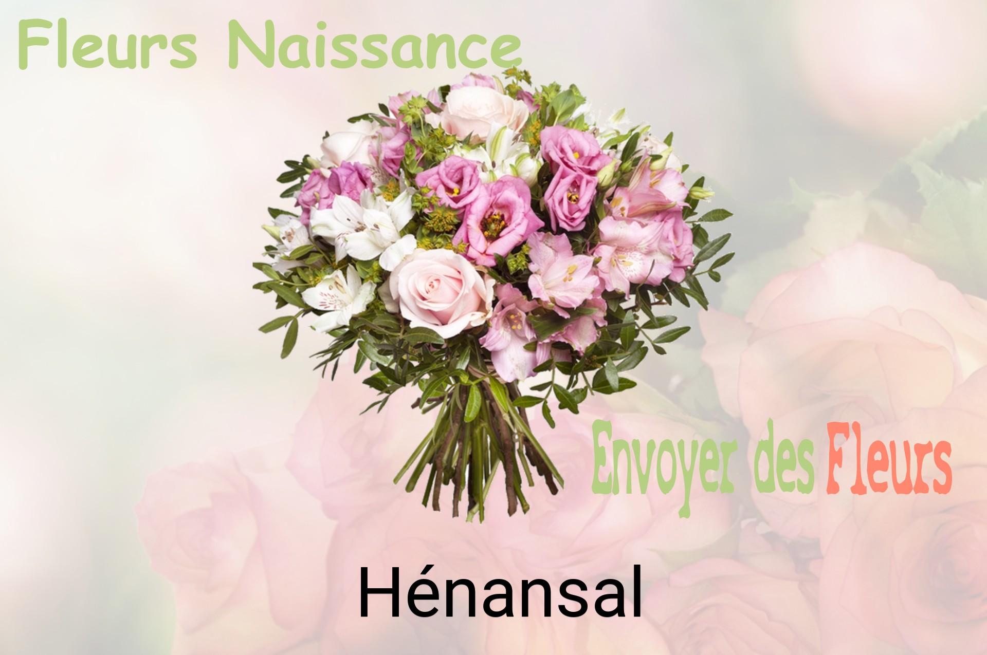 Bouquet de fleurs de naissance livré à Hénansal
